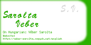 sarolta veber business card