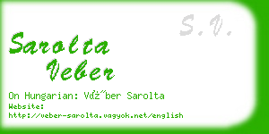sarolta veber business card